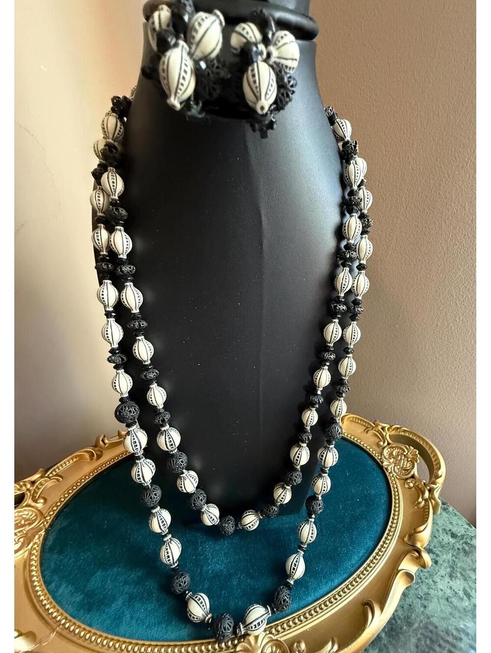 Signed Alice Caviness Necklace Set –1950s Demi Parure